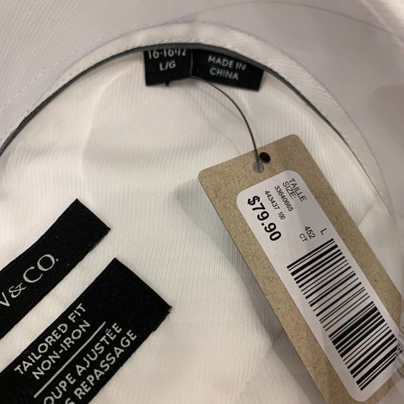 RW&Co. Tailored Fit Solid Twill Dress Shirt - Picture 6 of 9